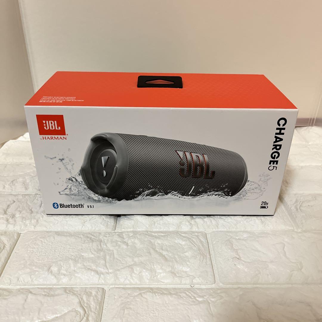 【新品未使用】JBL CHARGE5 Bluetooth スピーカー　グレー