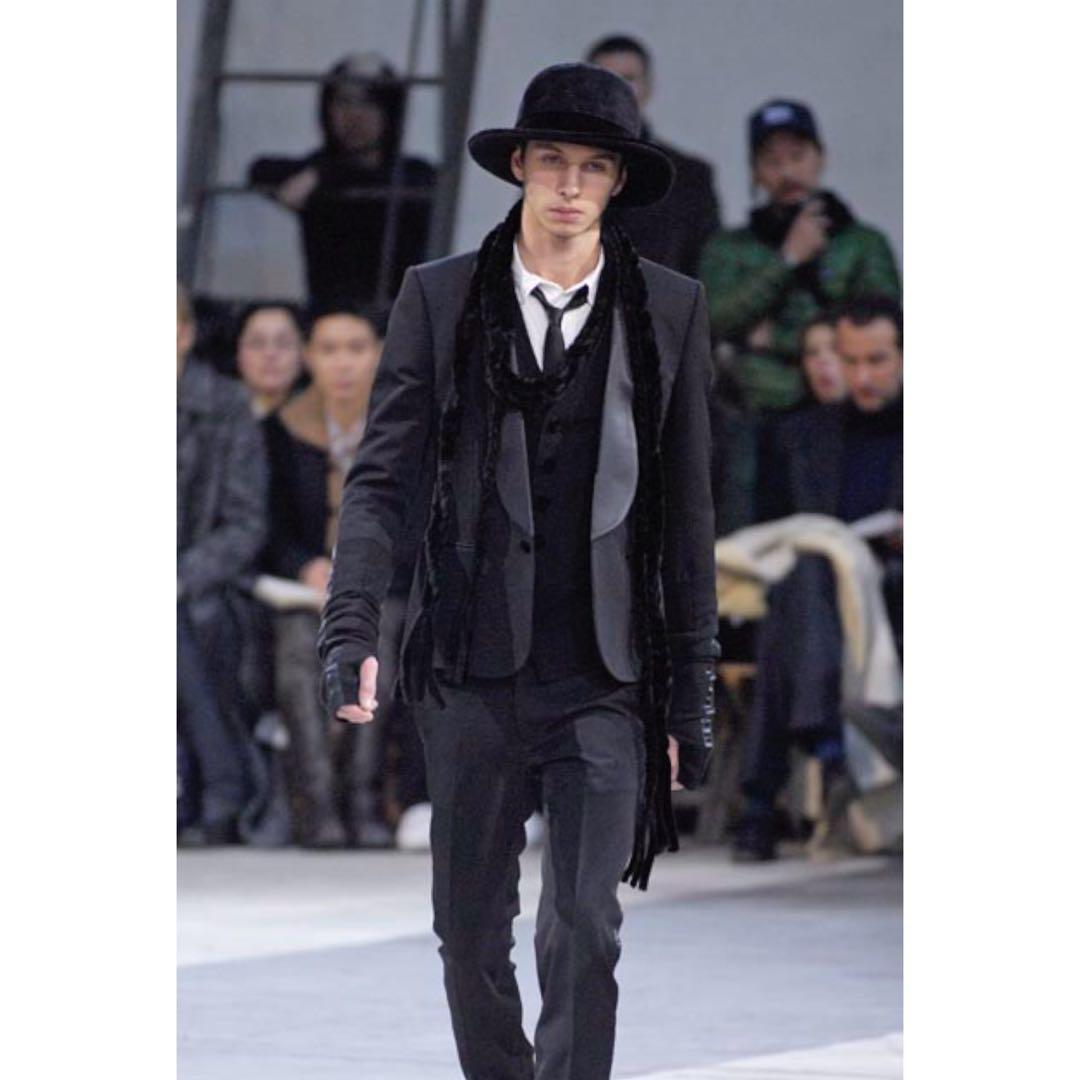 07AW ナンバーナイン カシミヤ 100% シルク ライン アームウォーマー