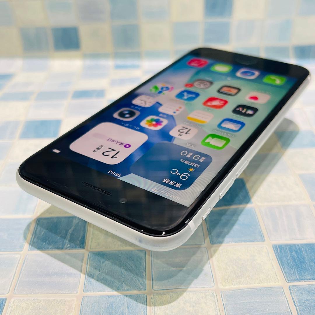 SIMフリー iPhoneSE2 128GB ホワイト 電池良好