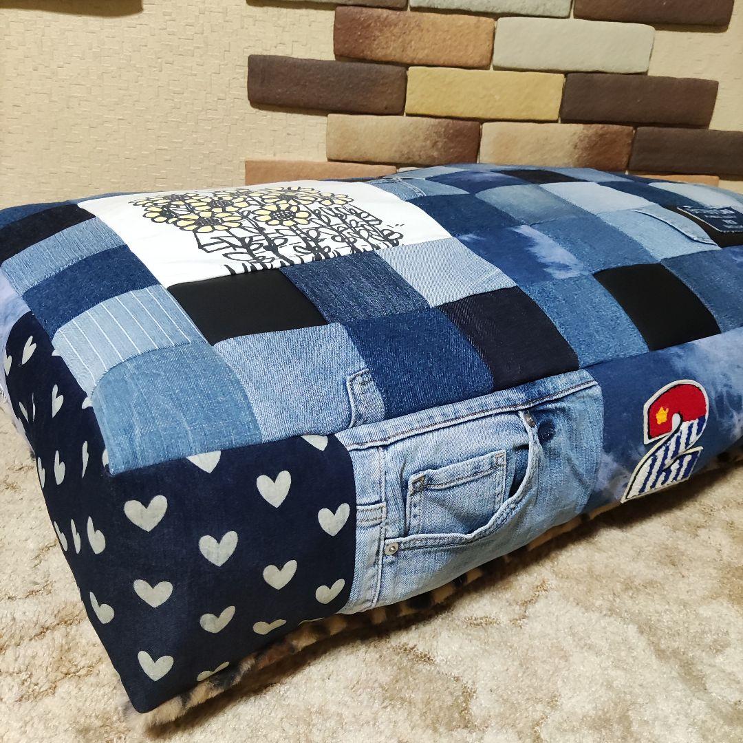 ハンドメイドペットベッド→ペットクッション48×88ドッグベッド