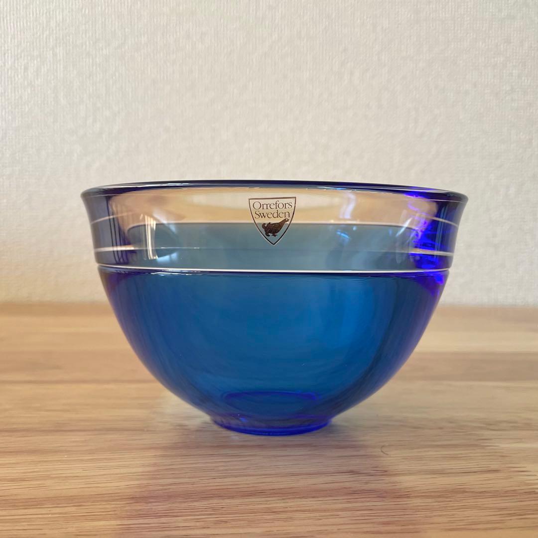 Lars Hellsten ガラスボウル Orrefors Sweden 北欧