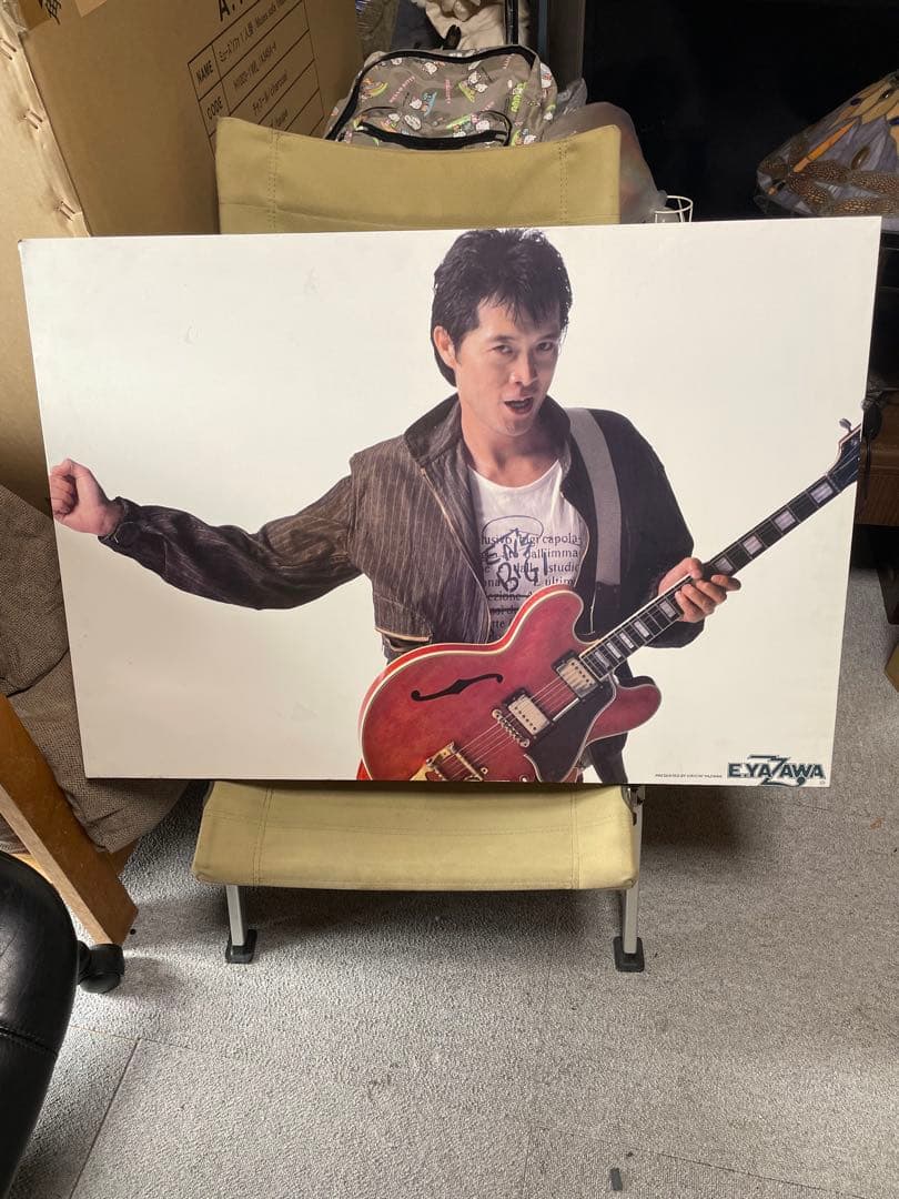 矢沢永吉 E.YAZAWA 80年代 販促非売品 木製パネル 希少