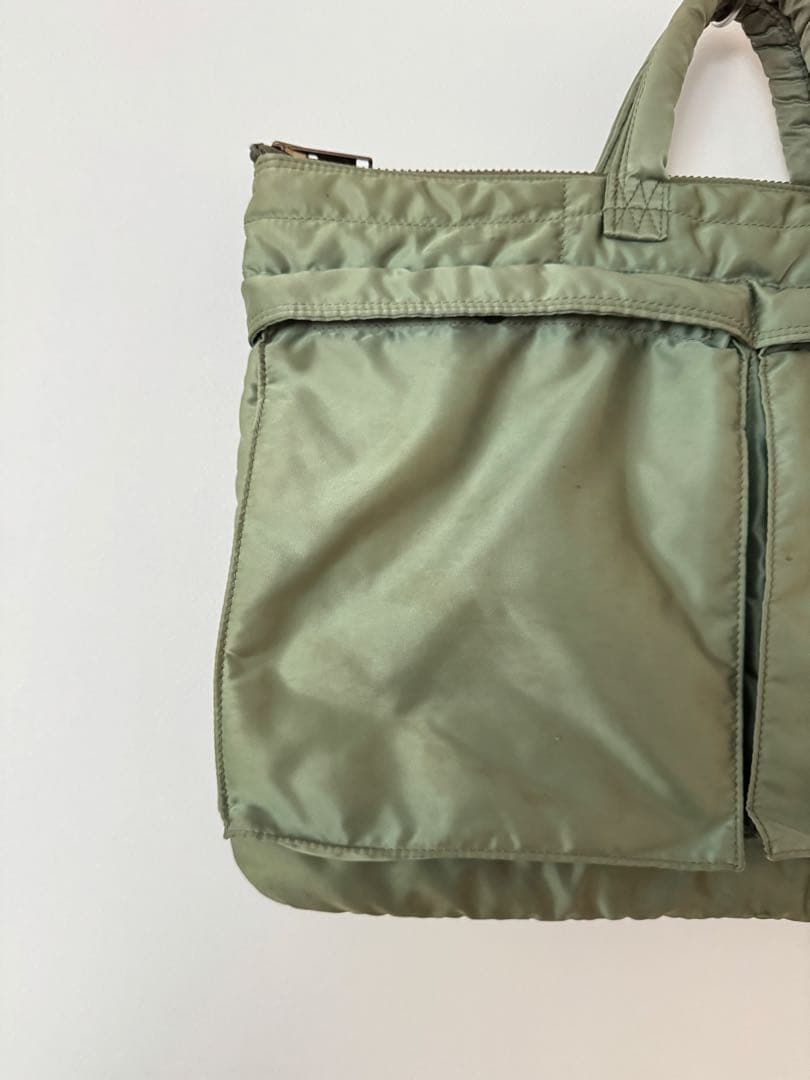 【希少】PORTER ポーター タンカー ブリーフケース セージグリーン バッグ