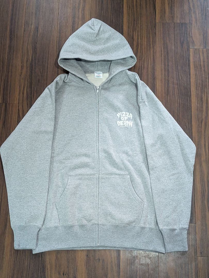 美品 PIZZA OF DEATH ピザオブデス ジップパーカー XXL グレー