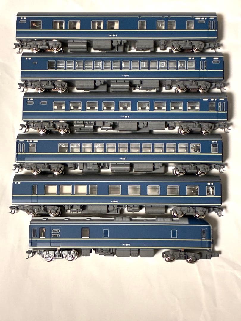 20系客車あさかぜ6両　kato ライト室内灯点灯確認済