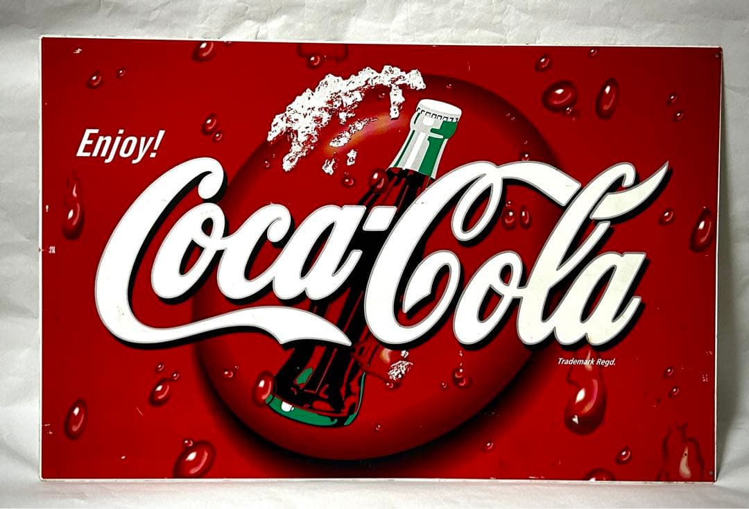 非売品 激レア コカコーラ ビッグ ホーロー看板 スチール CocaCola