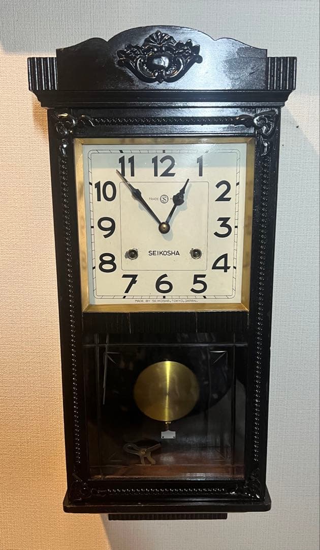 SEIKOSHA精工舎振り子時計ゼンマイ掛け時計柱時計古時計ボンボン時計