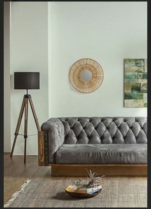 UPTOWN、プーリーソファー3人掛、モダン 、 グレーソファ