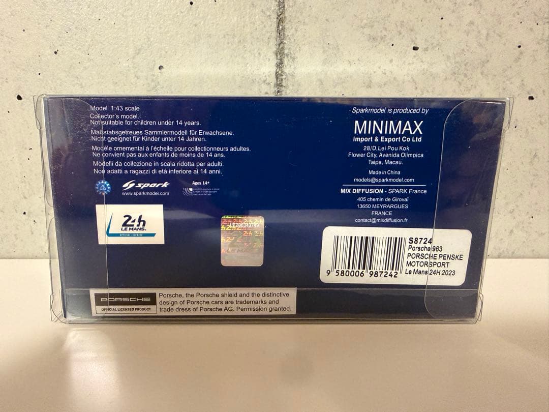自動車 1/43 Spark Porsche 963 Le Mans 2023 #6