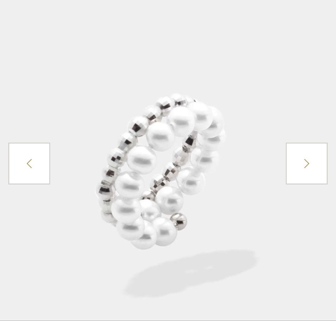 【Pearlish】 Spiral Pearl x WG Ring パーリッシュ