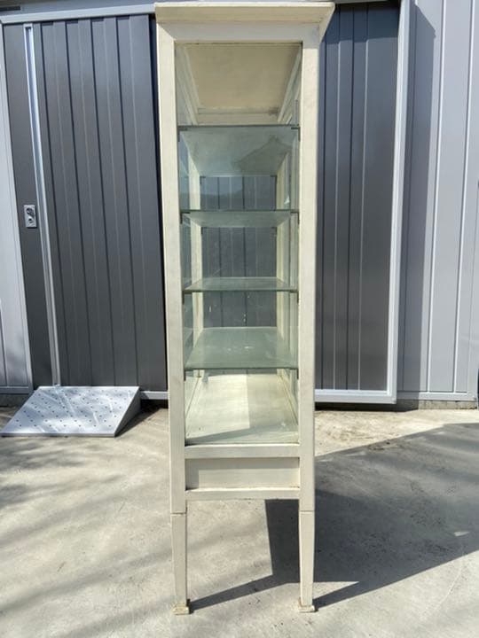 医療用棚　アンティーク　白　ドクターキャビネット　ケビント