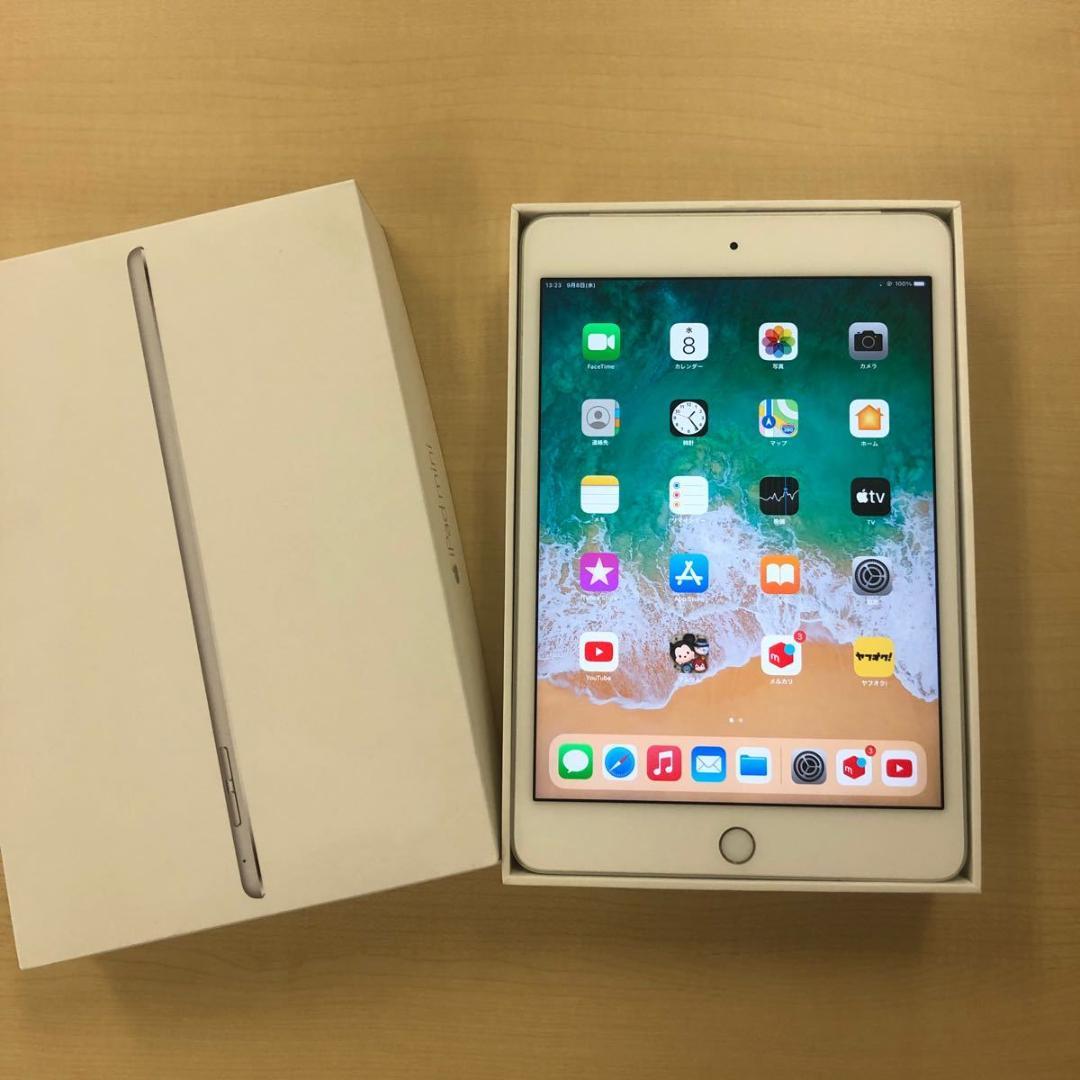 は*堂様 ［美品］Apple iPad mini4 シルバー Simフリー 箱付