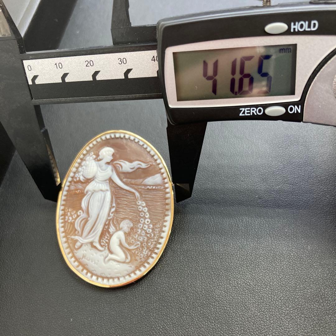 ✤作家ものシェルカメオ✤18金✤2ways