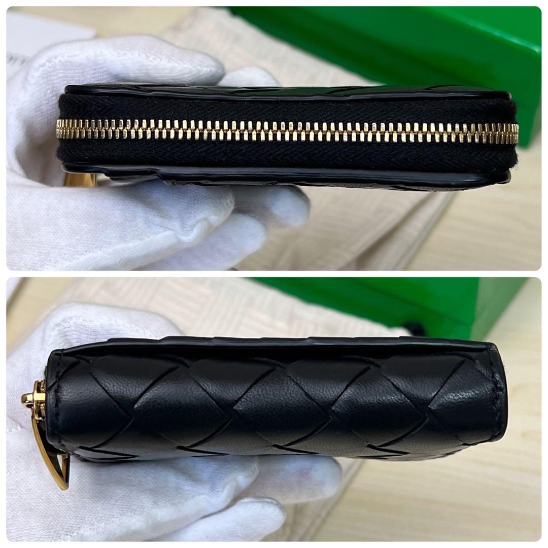ボッテガヴェネタ イントレチャート ケース ブラック ゴールド金具 レザー