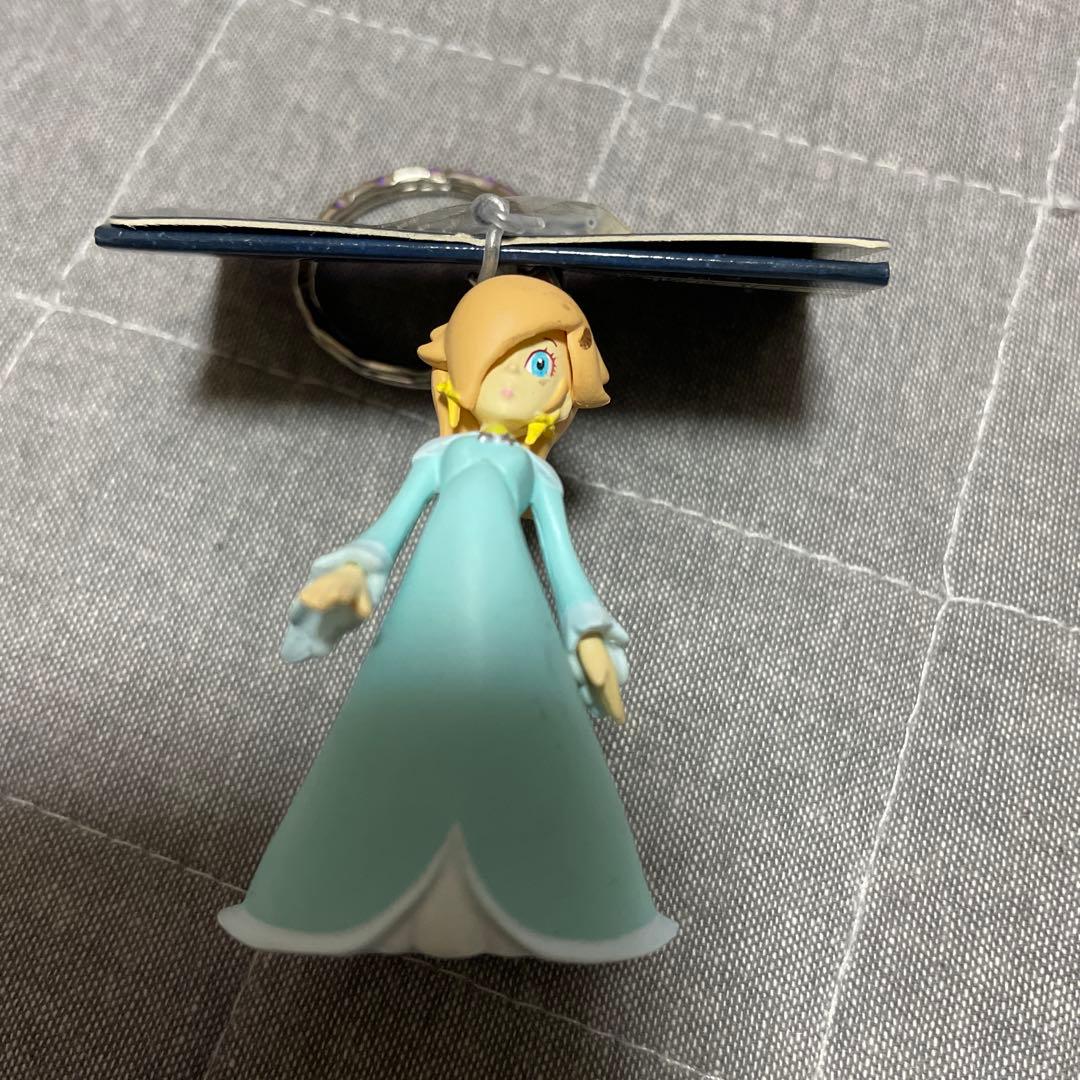 レトロ希少　ロゼッタ キーホルダー 水色 アクリル