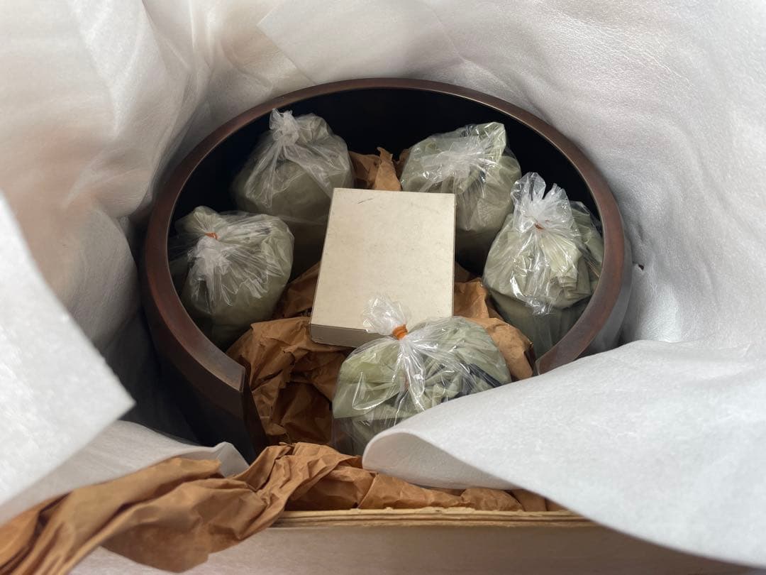 茶道具 風炉一式 6点セット 面取風炉 柿合塗小板 五徳 底瓦 前瓦 風炉灰