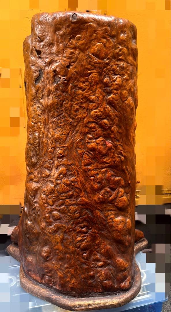 花台　木瘤 茶道具　華道　逸品 自然木 瘤付き 花器・銅根木 古美術アンティーク