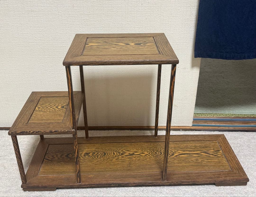 茶棚　タガヤサン　違い棚　茶道具　送料込み251220