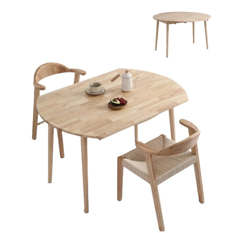 ダイニングテーブル1点×チェア2脚　2人用伸長式 折りたたみダイニングテーブル