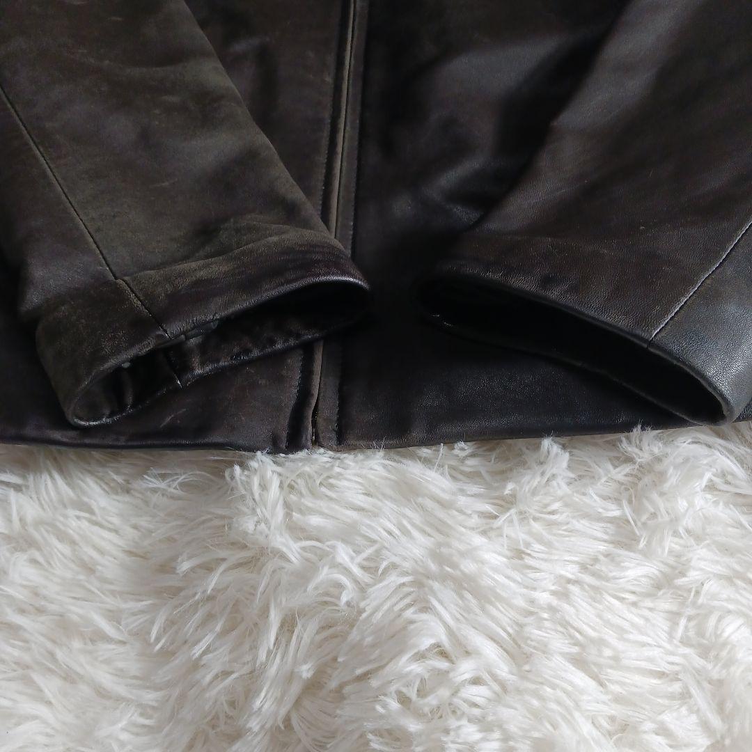 コールハーン　　レザージャケット　ダークブラウン　ラムスキン　Mサイズ