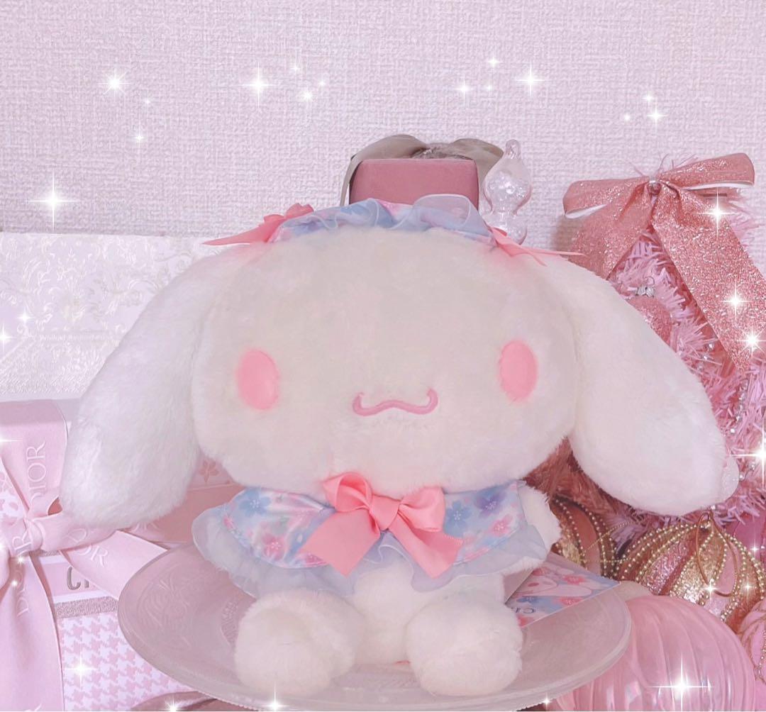 激レア♡希少♡サンリオ♡シナモロール♡ぬいぐるみ♡LIZLISA♡リボン♡ピンク