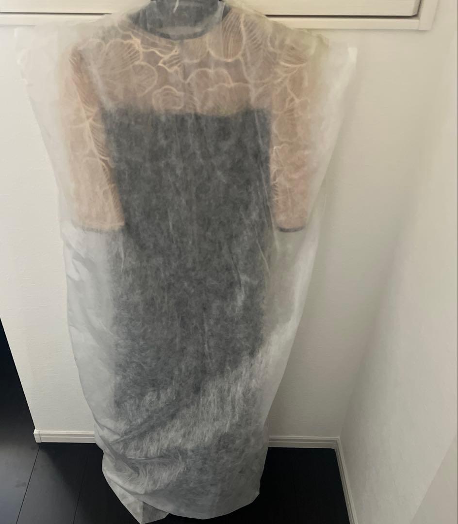 【LEJA】ビスチェ風ウエストベルト付きベロアワンピース