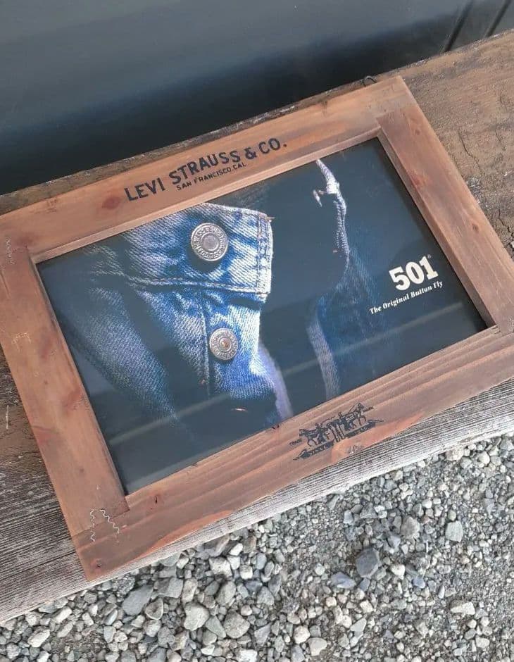 リーバイス　非売品 ディスプレイ木製 額