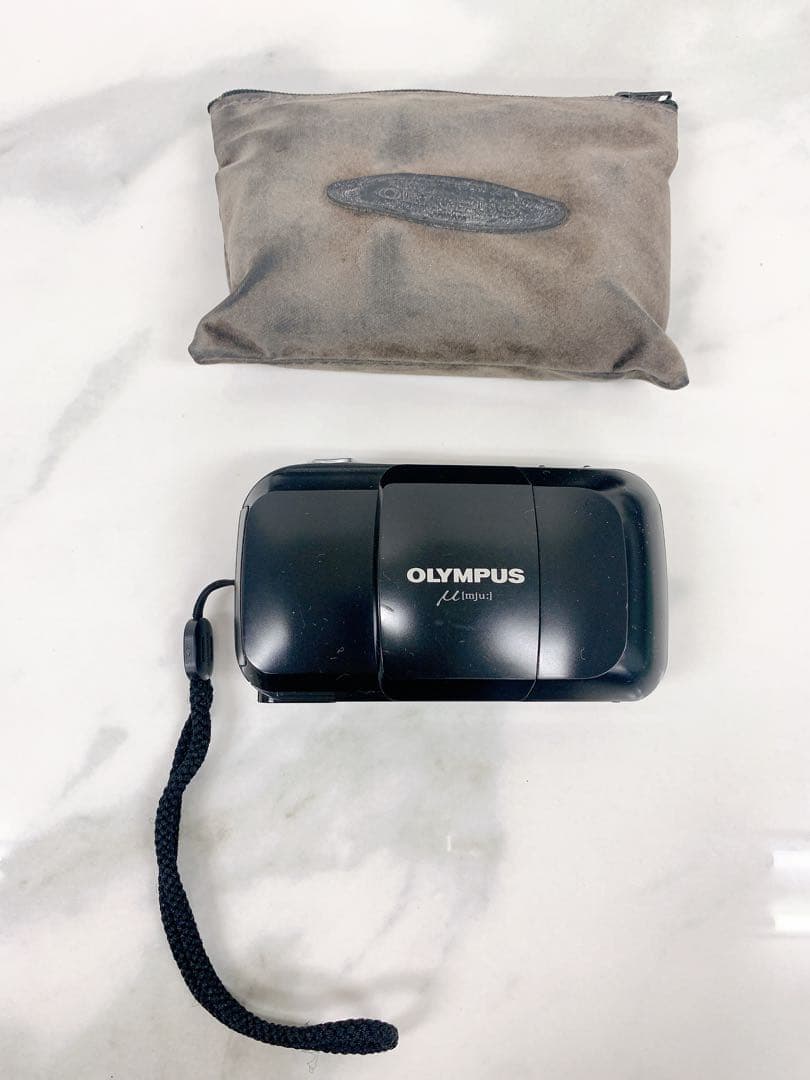 ＋OLYMPUS μ (ミュー) ブラック　初代 オリンパス　フィルムカメラ