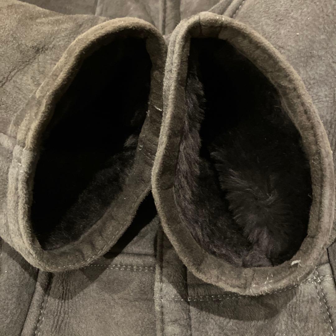 Simon 本革 シングル　ムートンコート　グレー系　ユニセックス　40