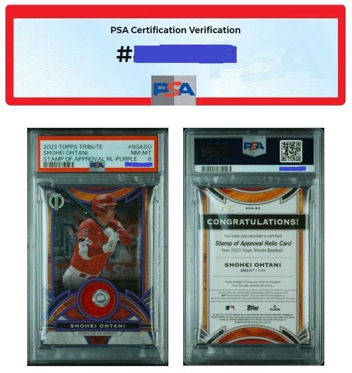 大谷翔平 TOPPS TRIBUTE STAMP  RL-PURPLE カード