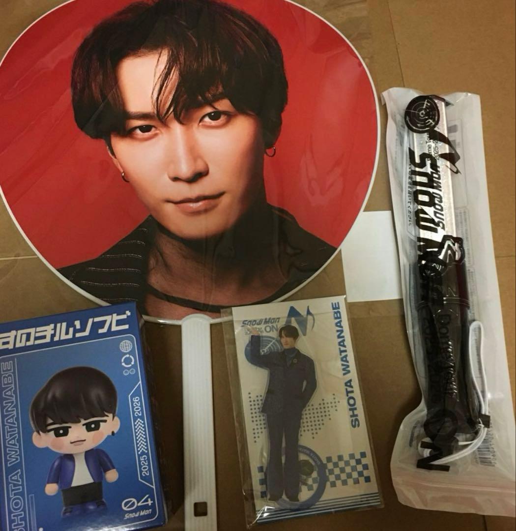 Man ON ライブグッズ 渡辺翔太 ペンライト うちわ ソフビ