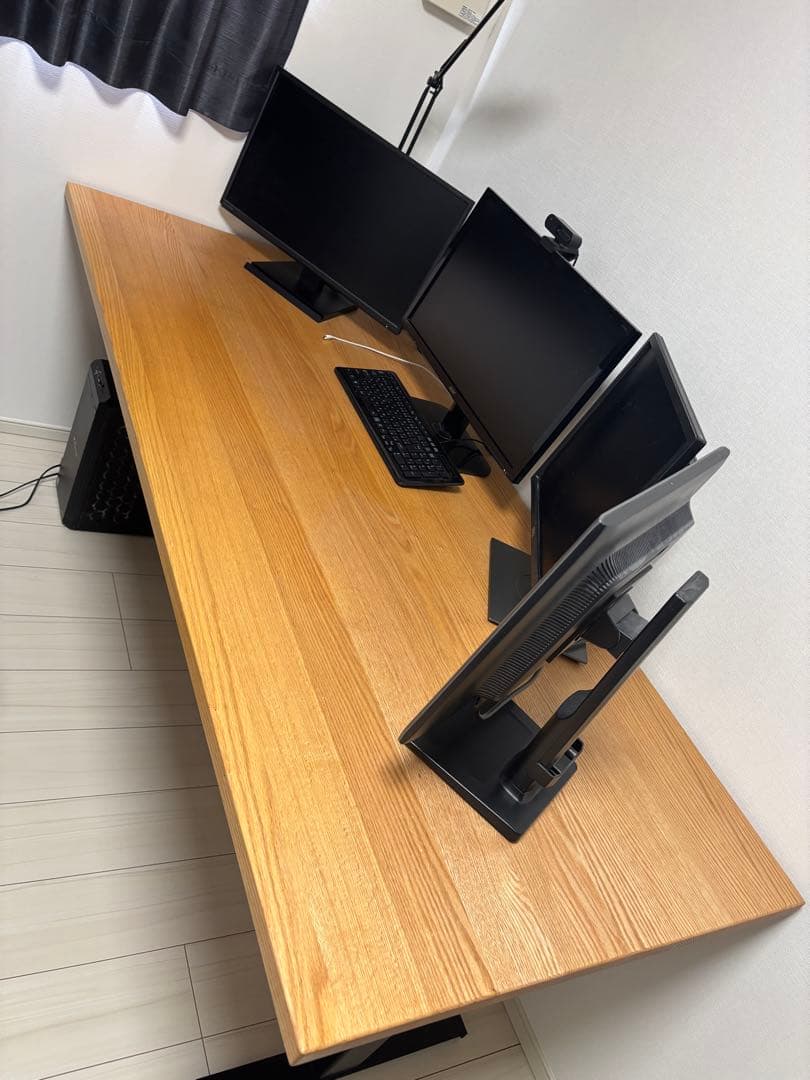 Kanademono昇降式テーブル無垢レッドオーク180cm×80cm超美品