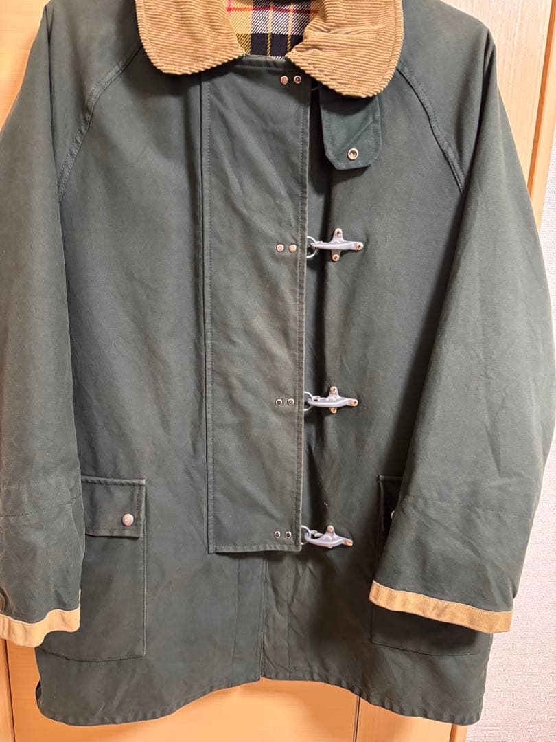 ダークグリーン ダッフルコート　ファイヤーマンジャケット