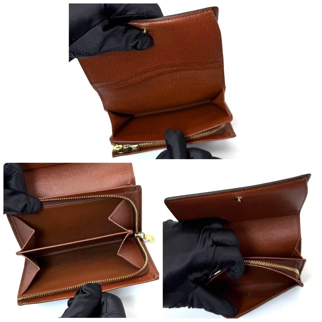 美品 ルイヴィトン モノグラム ポルトモネ ビエ トレゾール L字 財布 茶色