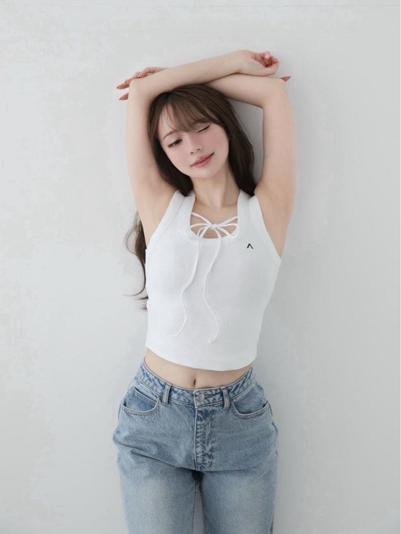 トップス andmary Bella ribbon tops