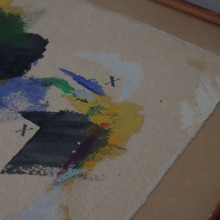 飯塚八郎作 抽象画　現代アート 芸術 美術 絵画 レトロ 古道具