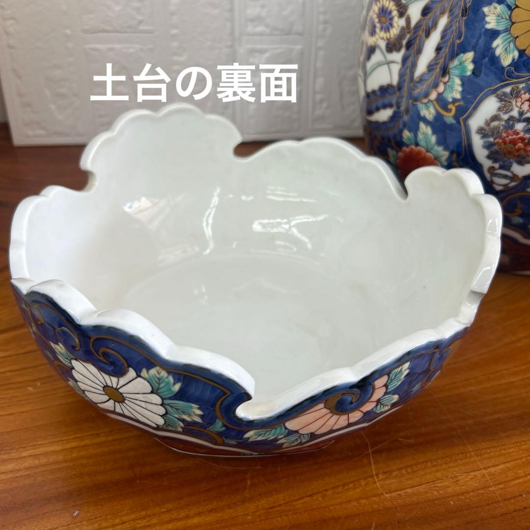 陶芸日展作家　藤井朱明作　有田焼 朱明窯 飾壺 高さ約90cm