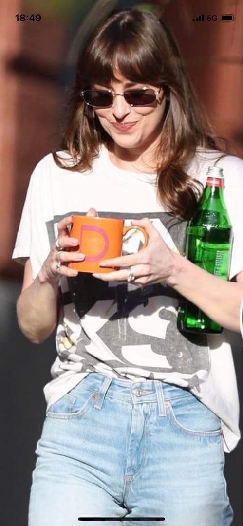 レア　INXS ダコタジョンソン着用　バンド　Tシャツ　ヴィンテージ　セレブ　白