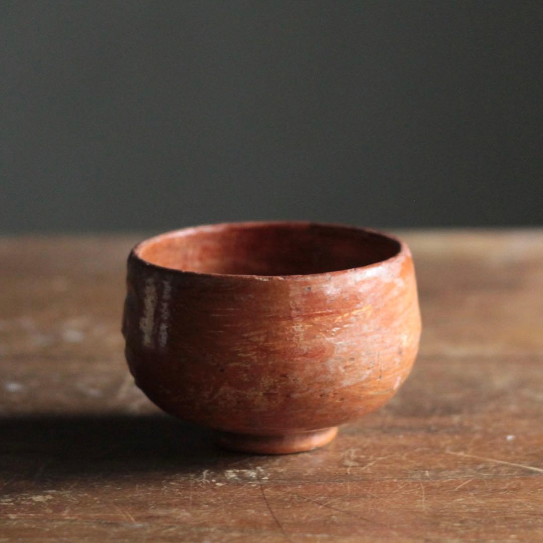 赤楽 小碗 No.5 大盃 小服茶碗 茶籠茶碗 古美術 古道具 アンティーク