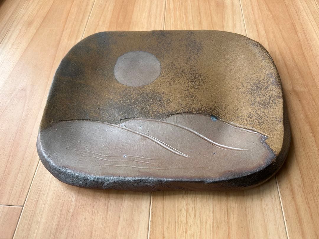 備前　吉本 正 四方皿（飾り皿）