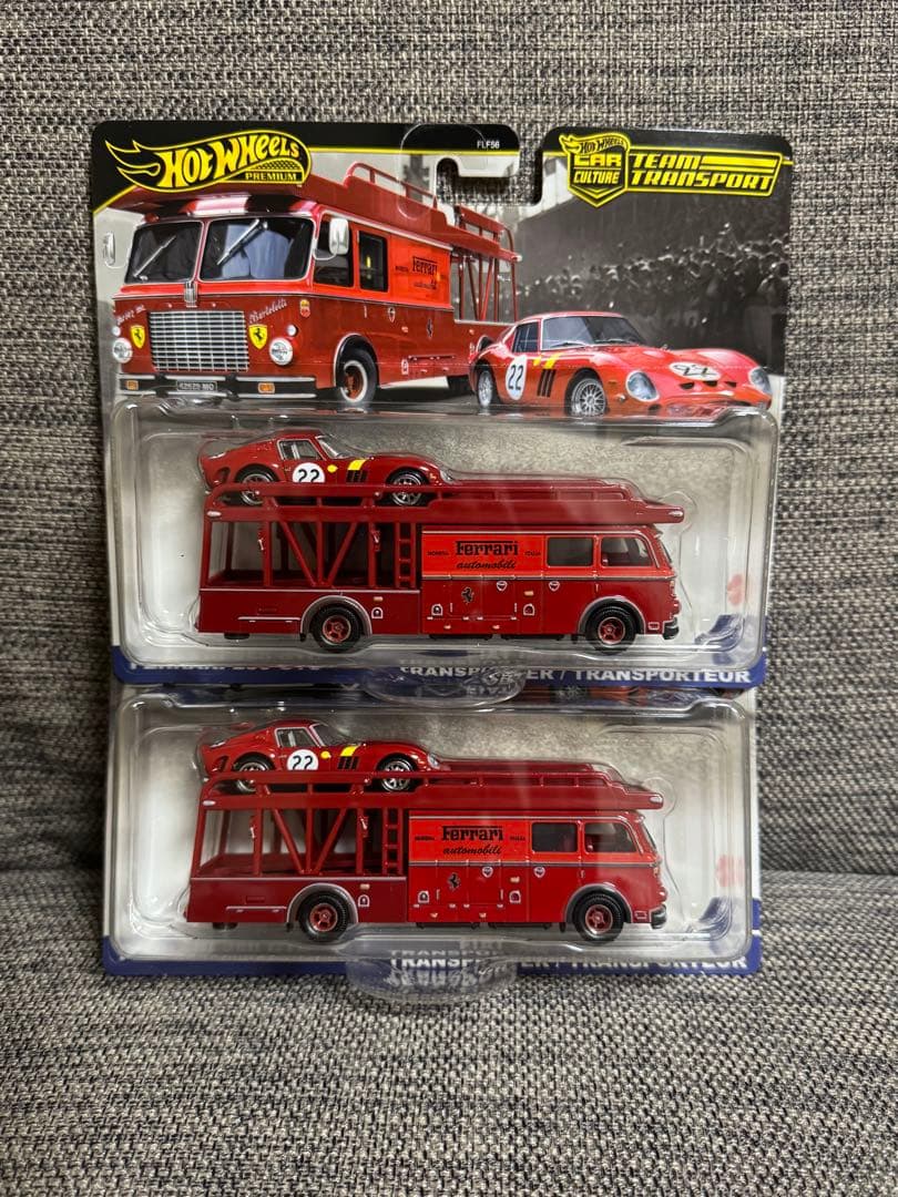 ホットウィール チームトランスポート フェラーリ250GTO＆フィアット 2台
