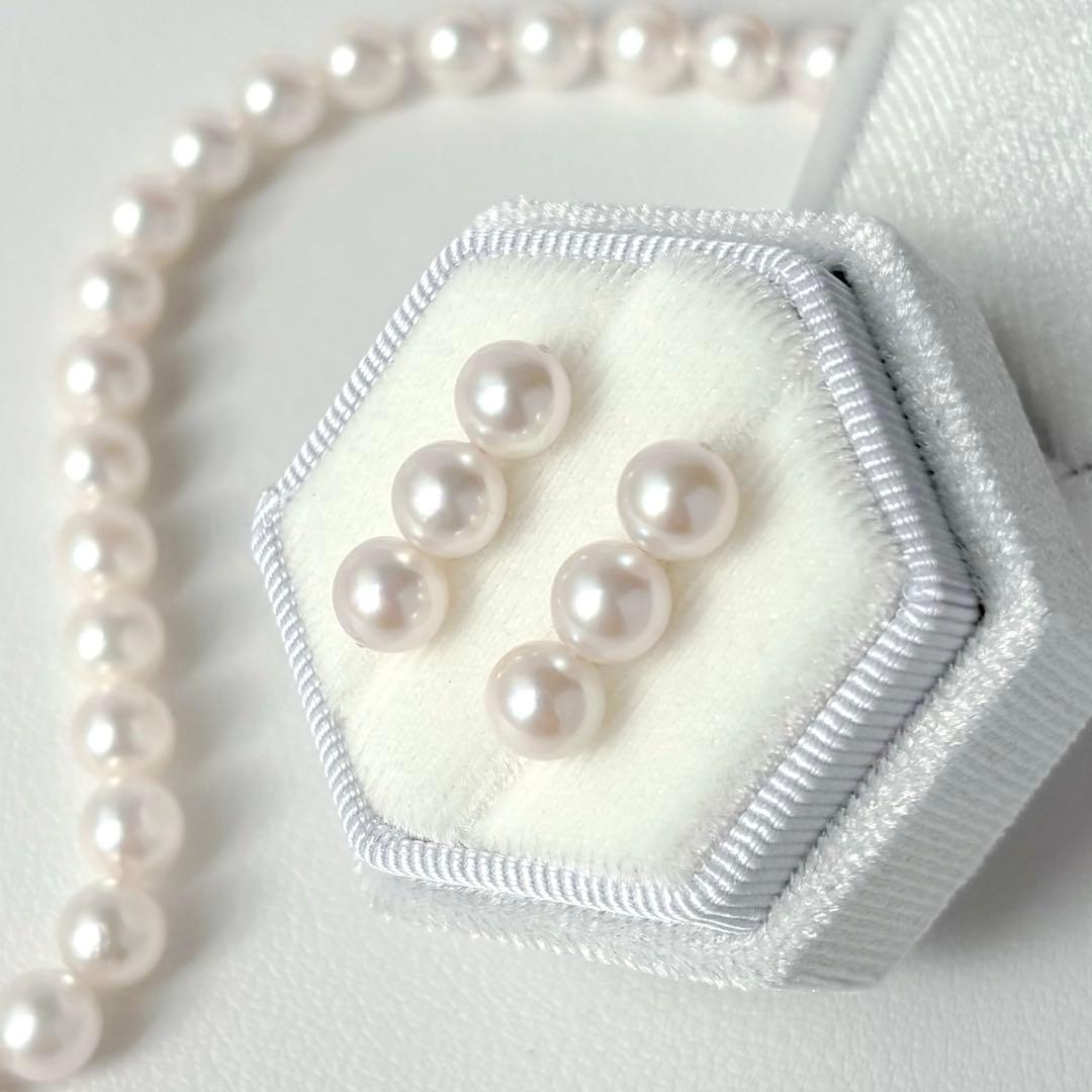 あこや真珠ピアス　３連ピアス　14kgf No.6