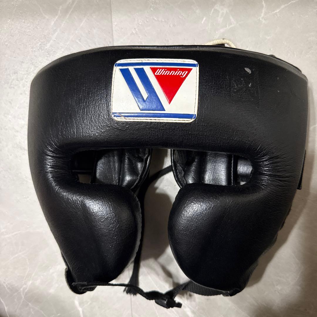 Winning ヘッドギア 黒 レースアップ式　Mサイズ