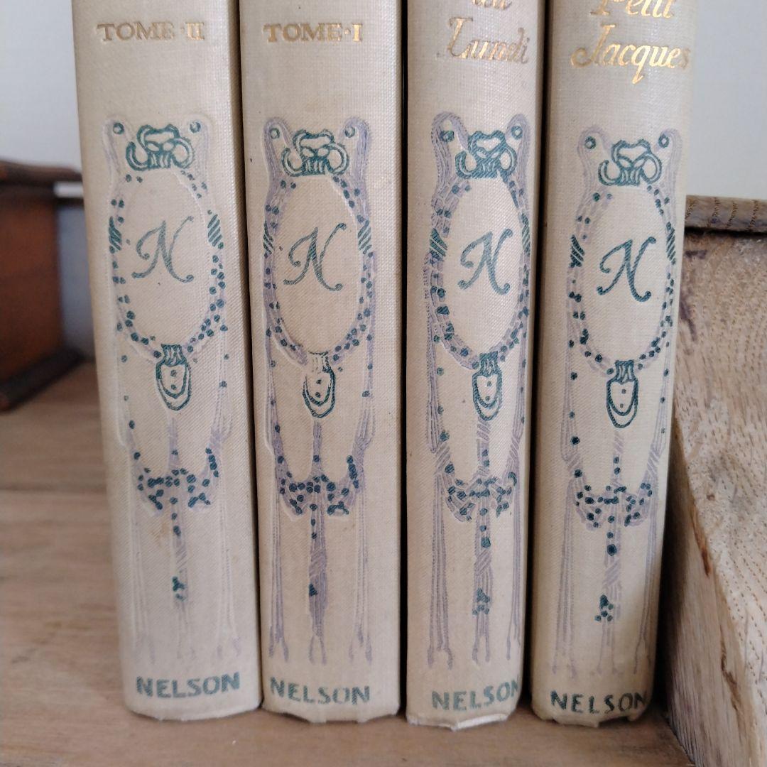 mamu様・フランスアンティークネルソン(NELSON)4冊本セット/ゴールド