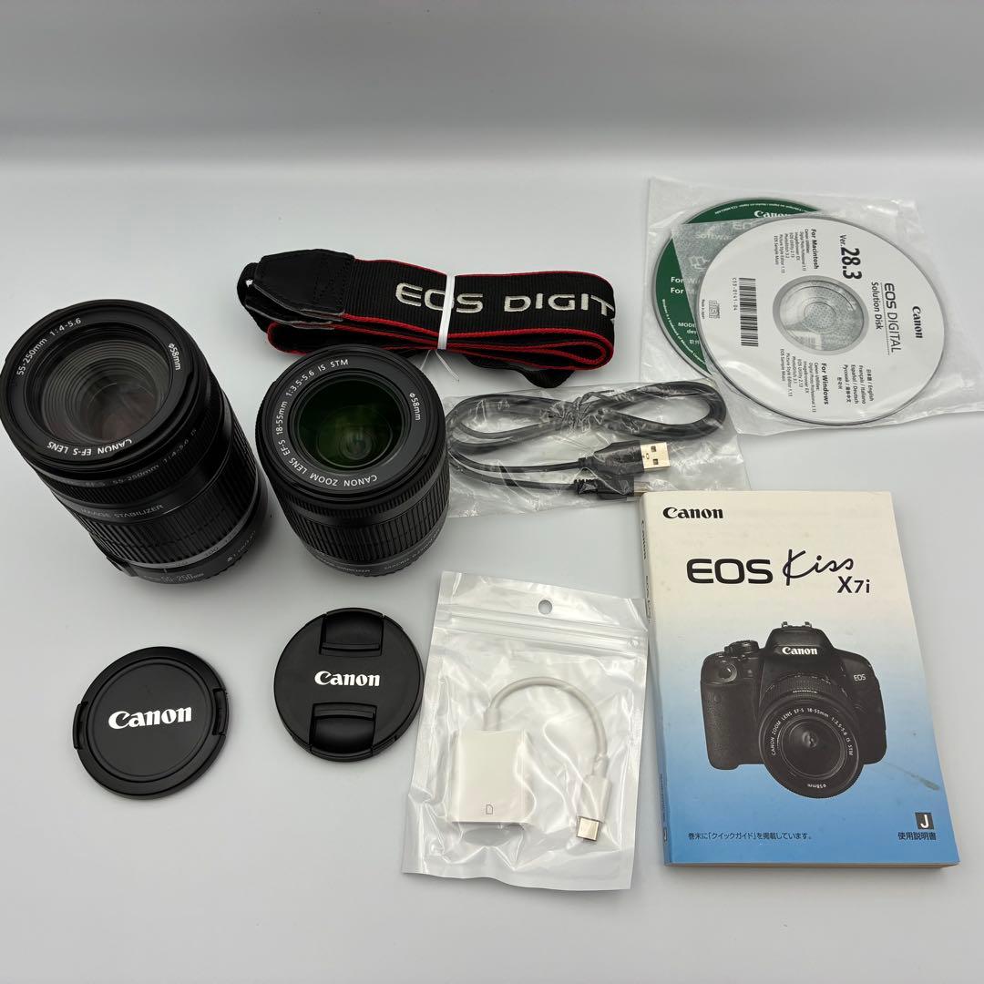 ⭐︎美品⭐︎ Canon EOS kiss X7i ダブルレンズ！デジタル一眼