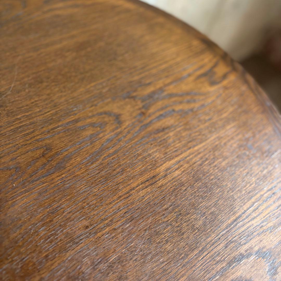 オーク材　ラウンドコーヒーテーブル