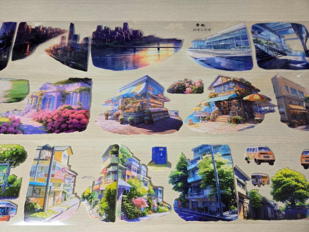 海外マステ　風景マステ　装飾マステ　コラージュ素材　まとめ売り