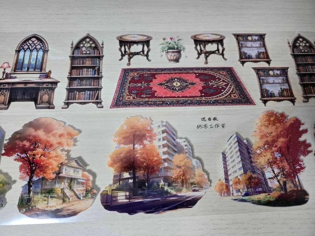 海外マステ　風景マステ　装飾マステ　コラージュ素材　まとめ売り