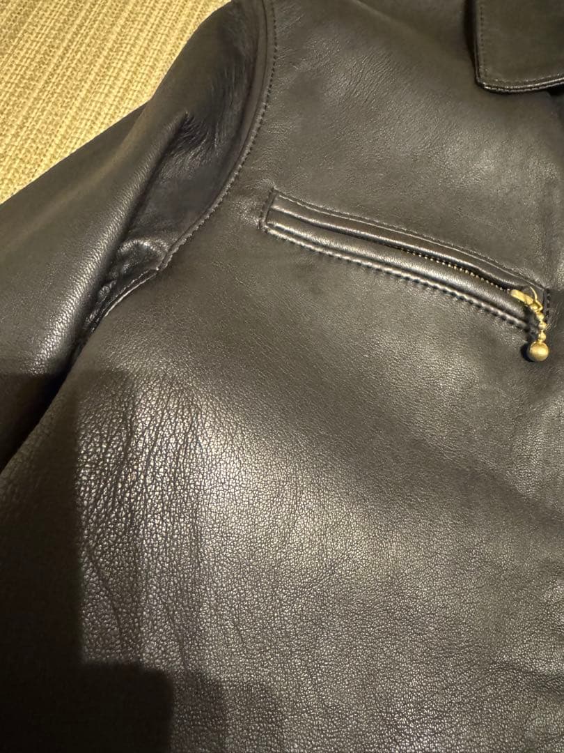 Black Means シングルレザーライダースジャケット　美品