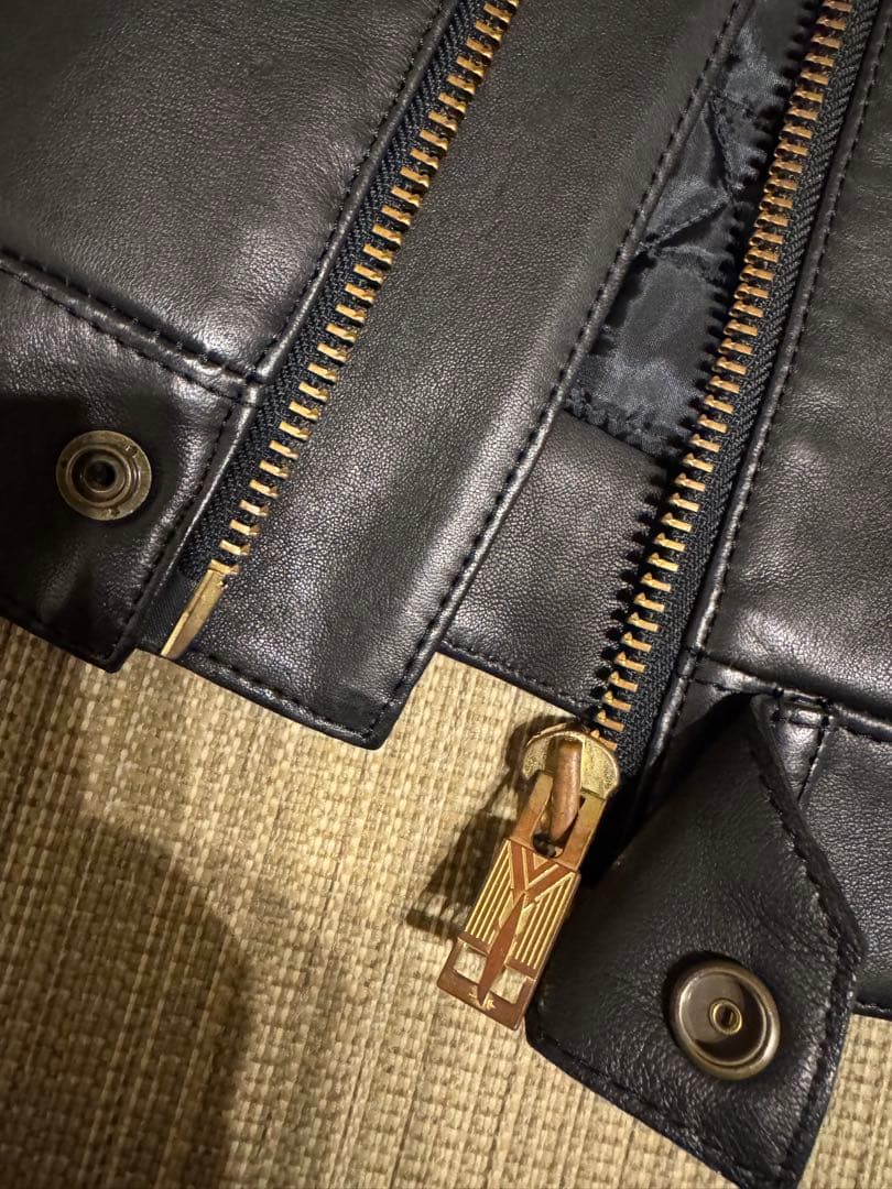 Black Means シングルレザーライダースジャケット　美品